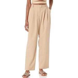 The Drop Women's Dylan Pleated Straight-Leg Pants Trousers Docker Style Slacks